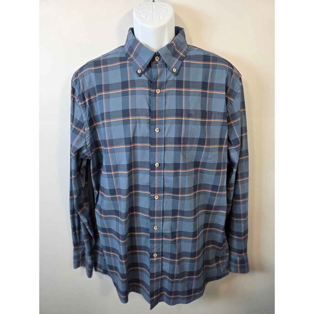 Southern Tide Coastal Passage Plaid Button Down Shirt Mens Large Blue Nautical